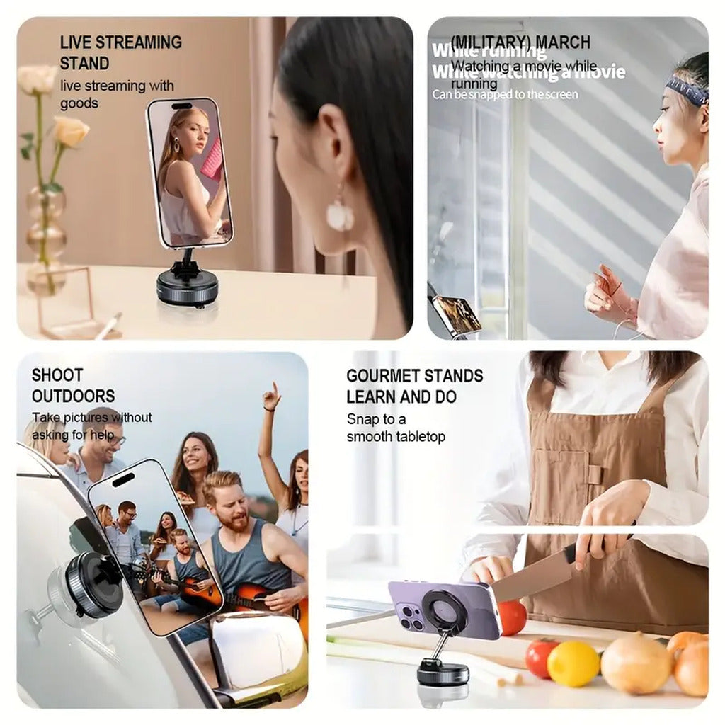 📱 Magnetic Suction Phone Holder – 360° Rotating Universal Mobile Stand