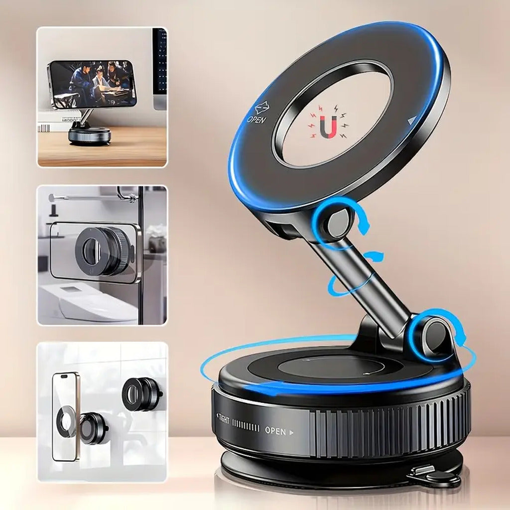 📱 Magnetic Suction Phone Holder – 360° Rotating Universal Mobile Stand